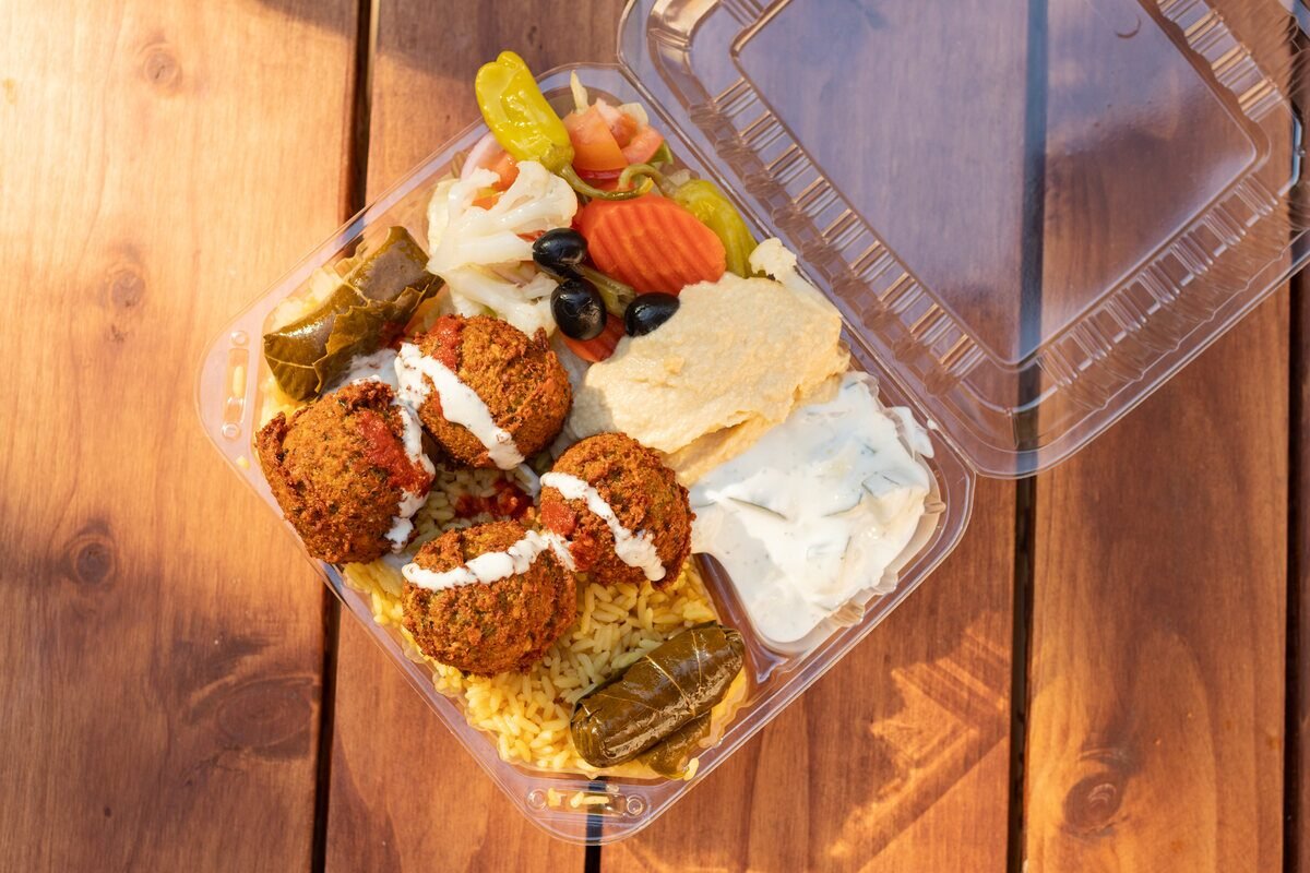 Falafel over rice