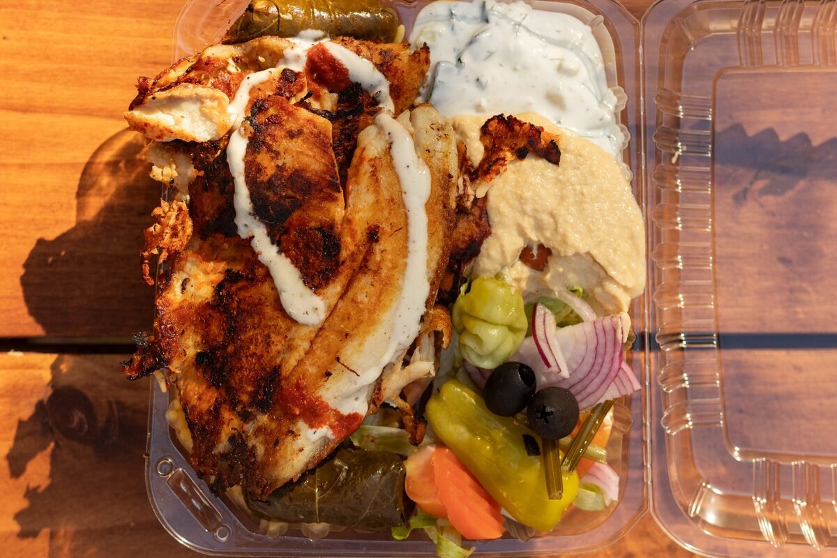 Fish over rice