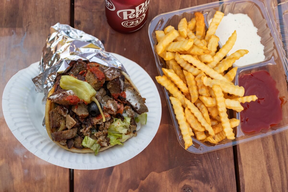 Lamb gyro combo with fries