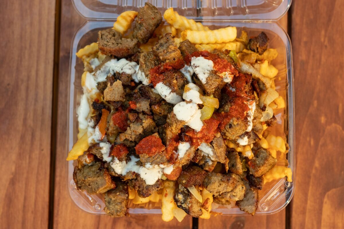 Lamb over fries